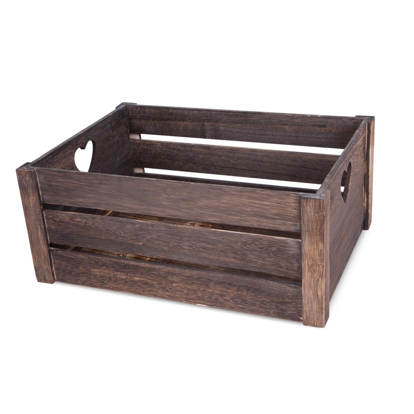 Lovely Brown Wooden Crates Storage Rack Shelves Christmas Eve Gift Hamper Box