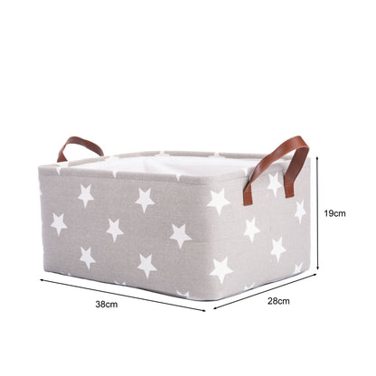 Star Pattern Fabric Laundry Hamper Laundry Bag Storage Box Wardrobe Organizer