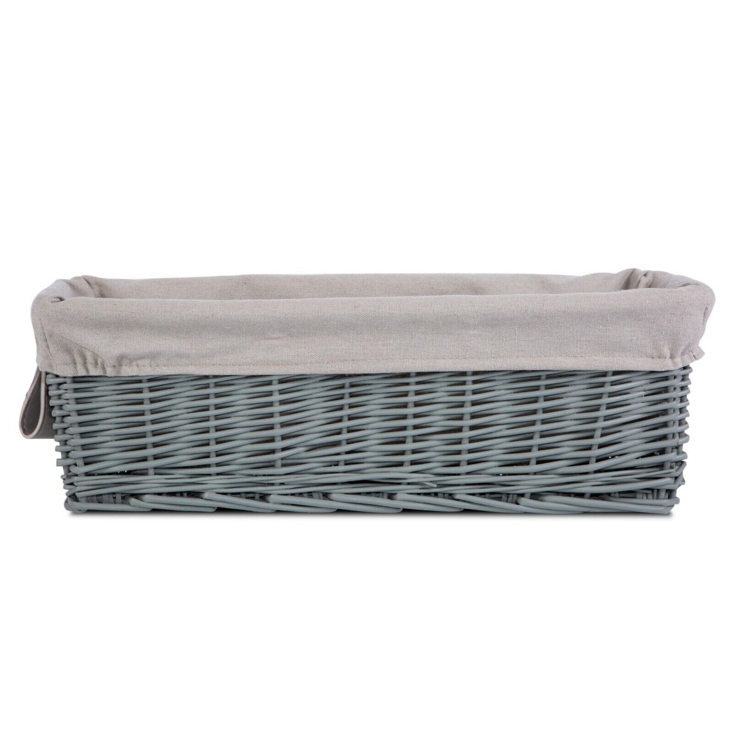 Narrow Natural Wicker Storage Basket Bathroom Toiletries Storage Gift Hamper