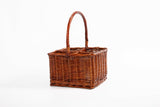 Wicker Wine Bottle Carrier Basket-4 Grids Gift Display Sauces Christmas Hampers