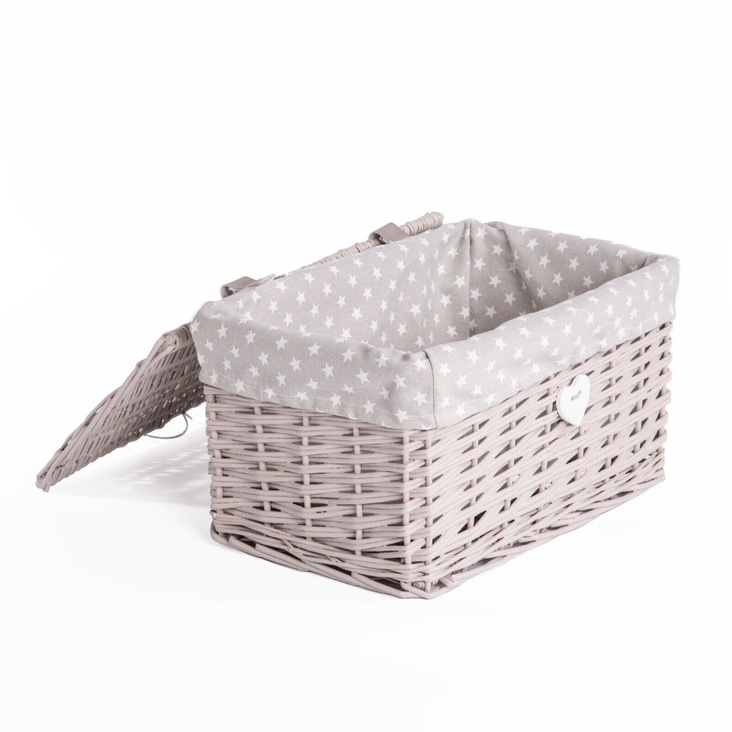 Grey Paint Collection Home Bathroom Storage Wicker Basket Trunk Gift Hampers