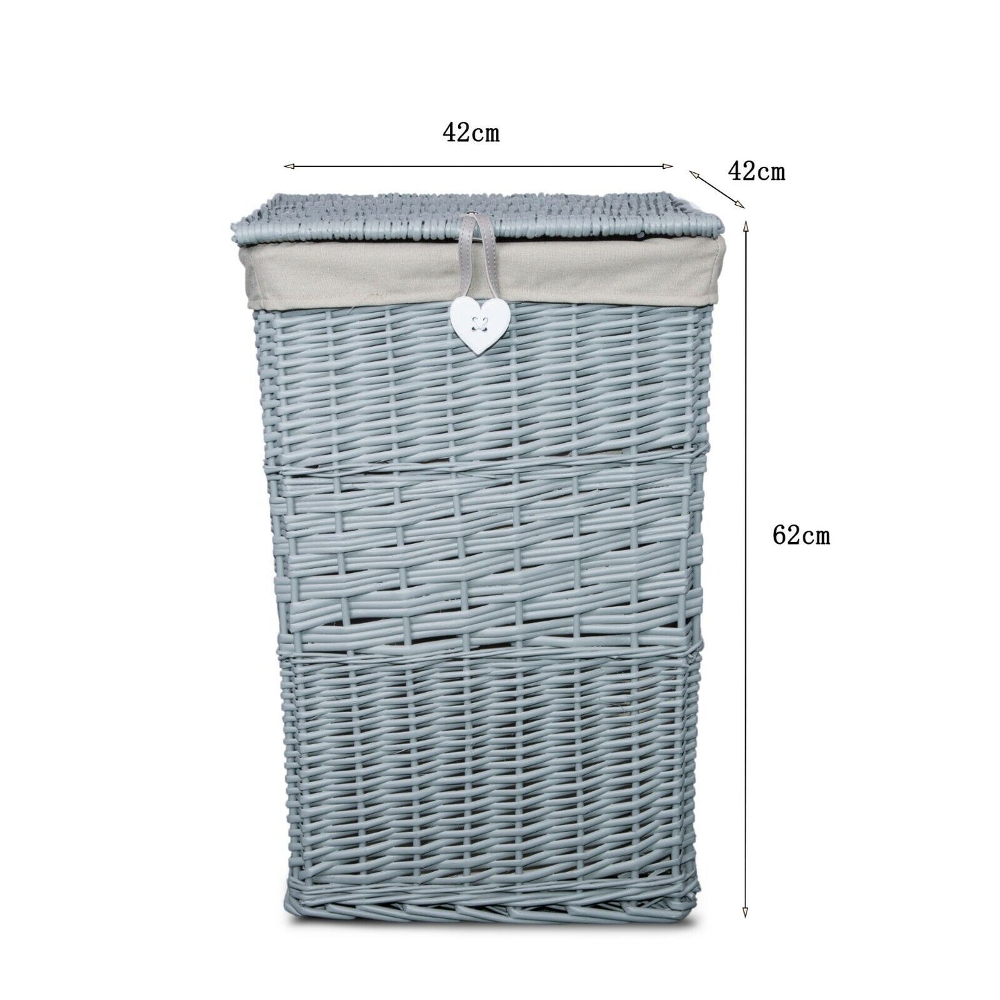 Premium Grey Paint Collection Home Bathroom Storage Wicker Basket Trunk Gift