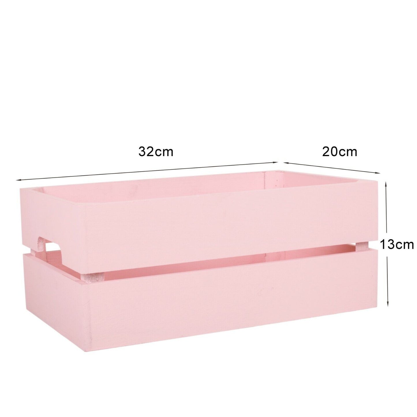 Pink/Blue Wooden Crates Retail Display Storage Box Toy Collection Gift Hamper