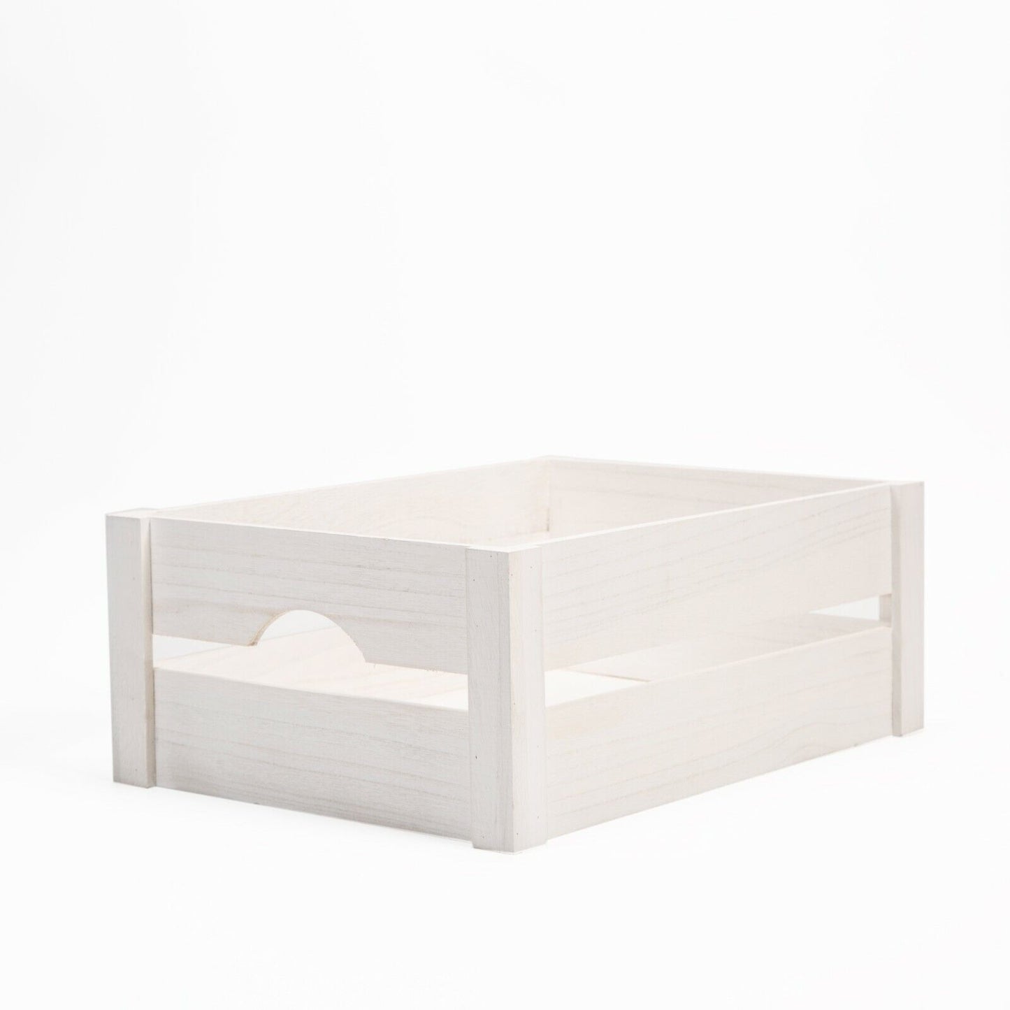 Pure White Wooden Apple Crate Retail Display Shelf Storage Box Gift Hamper