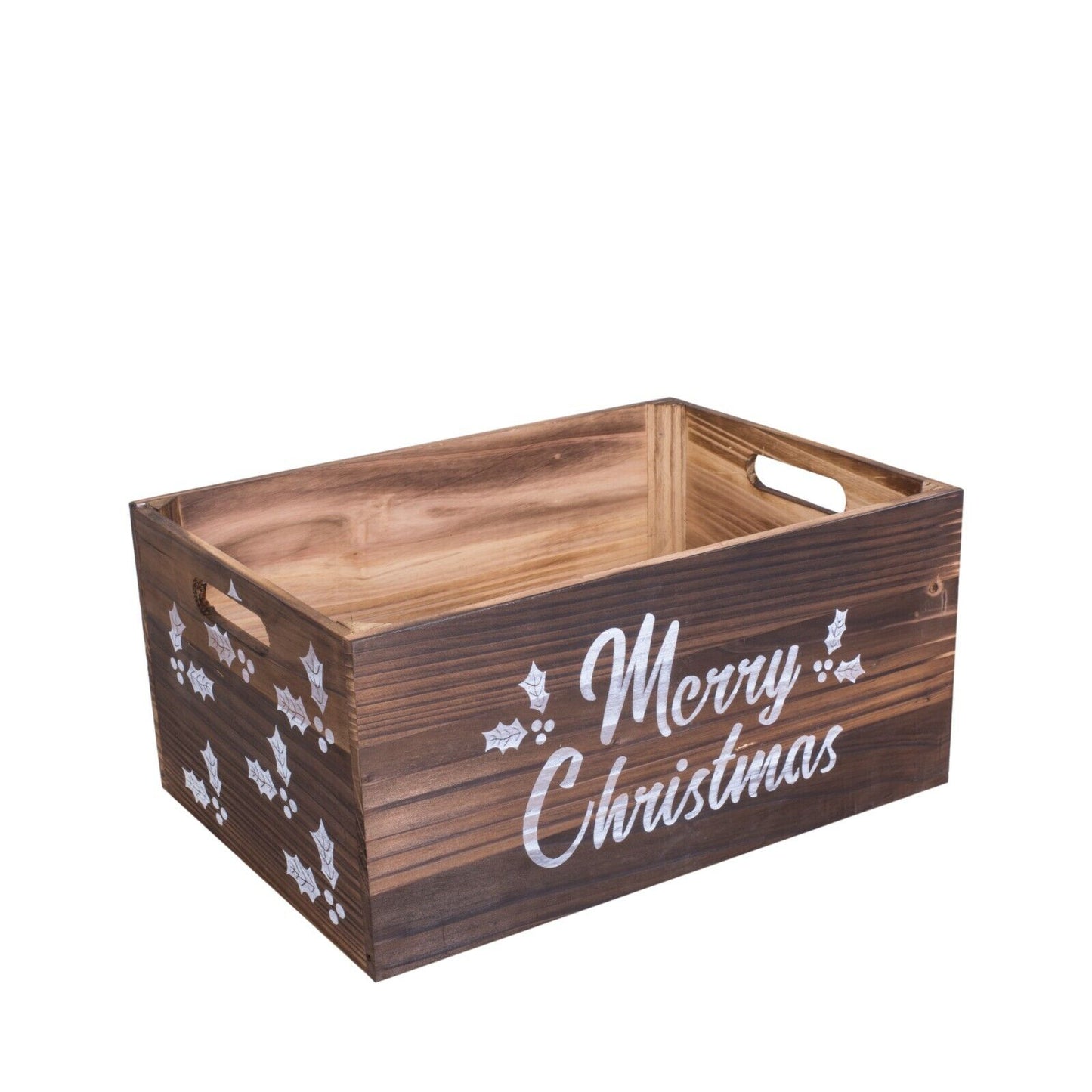 Christmas Edition Wooden Crates Retail Display Storage Box Gift Hamper Eve Box