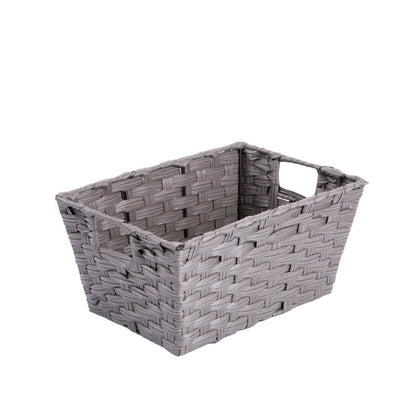 Faux Wicker Home Storage Basket with Liner Laundry Basket Toys Collection