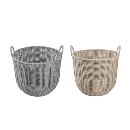 Open Storage Basket With Carry Handles Laundry Basket Blanket Basket Toy Storage