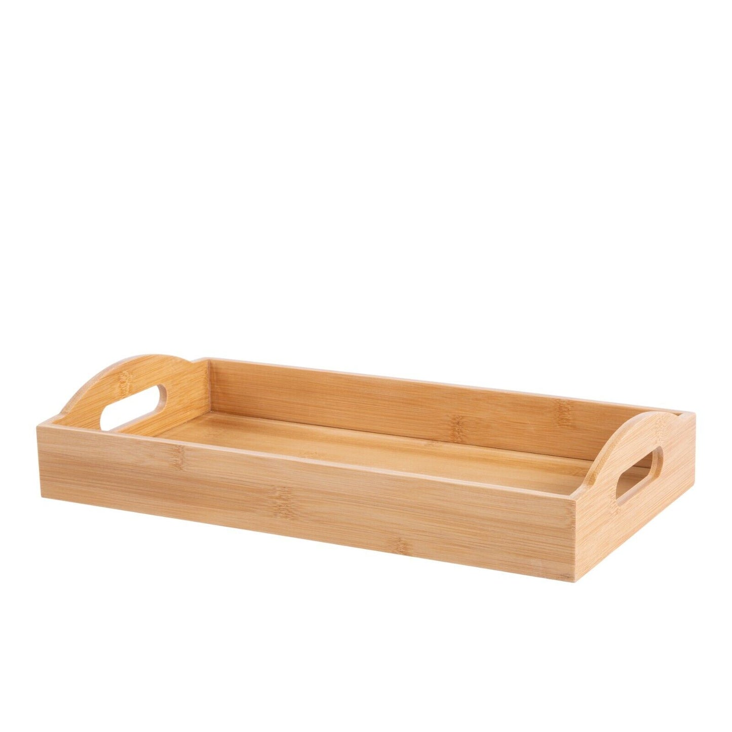 2 x Wooden Serving Tray with Handles Tea Tray Home Storage Retail Display