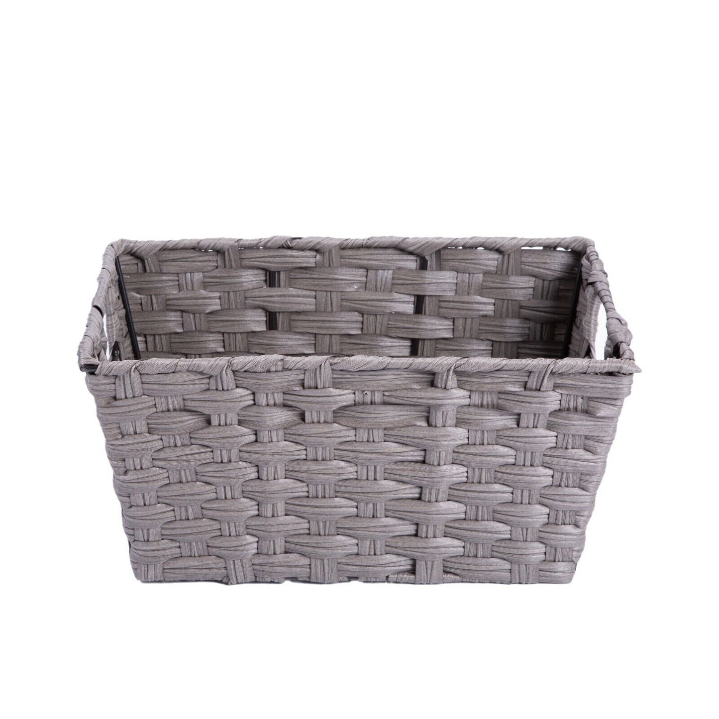 Faux Wicker Home Storage Basket with Liner Laundry Basket Toys Collection