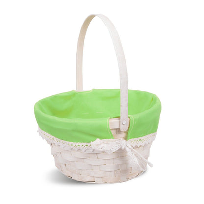 Wicker Basket Kid Child Party Flower Craft Easter Egg Hunt  New Born Gift Basket