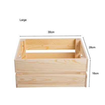 BH Flat Package Unpainted Wooden Storage Box Organiser For Toys Tools Kitchen