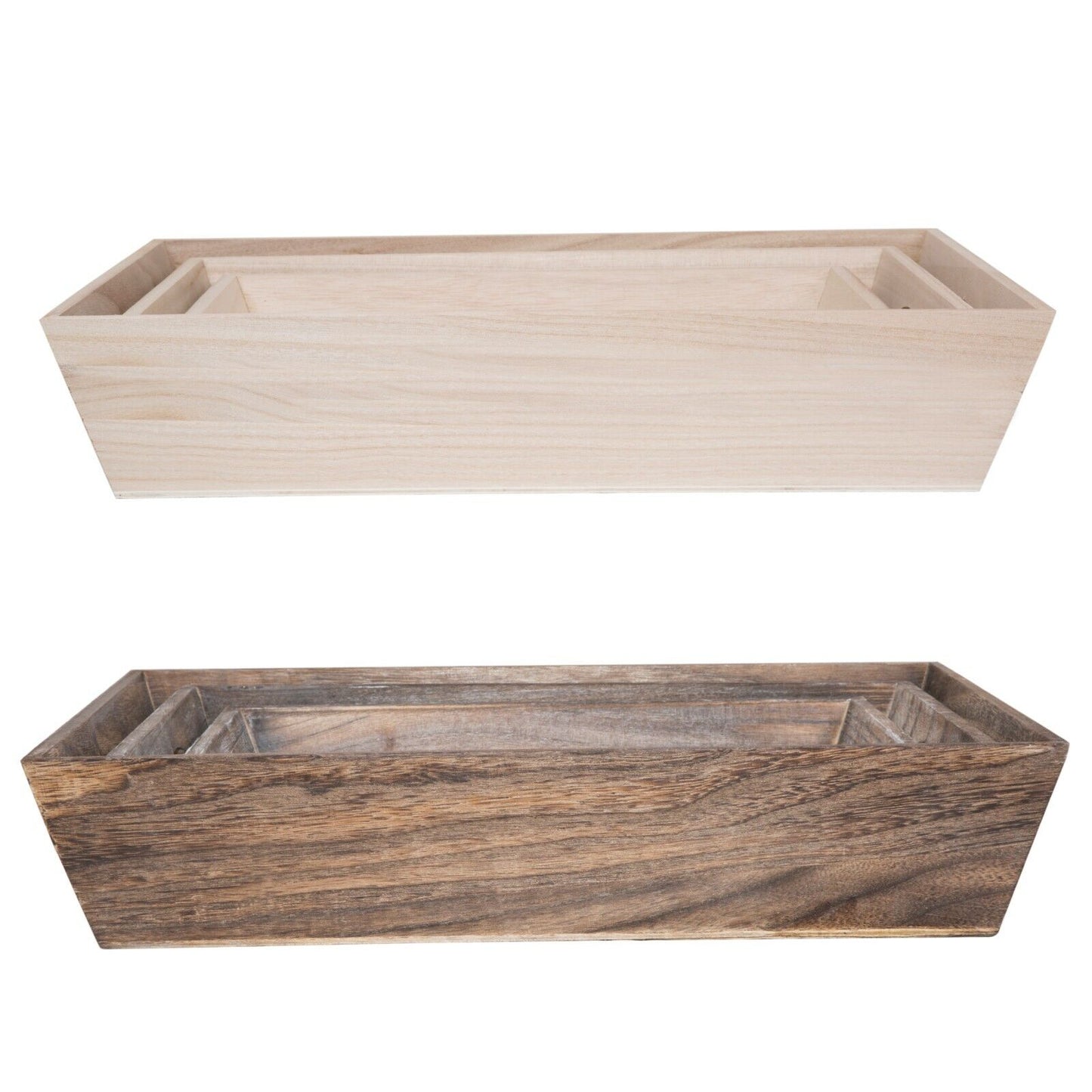 Wooden Serving Tray Crates Retail Display Christmas Gift Hamper Breakfast Tray