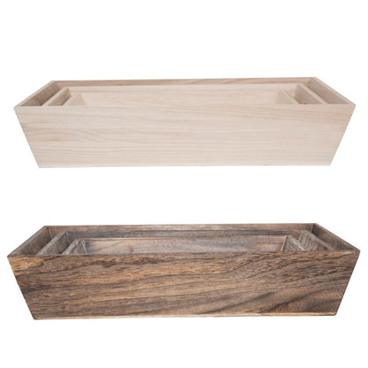 Wooden Serving Tray Crates Retail Display Christmas Gift Hamper Breakfast Tray