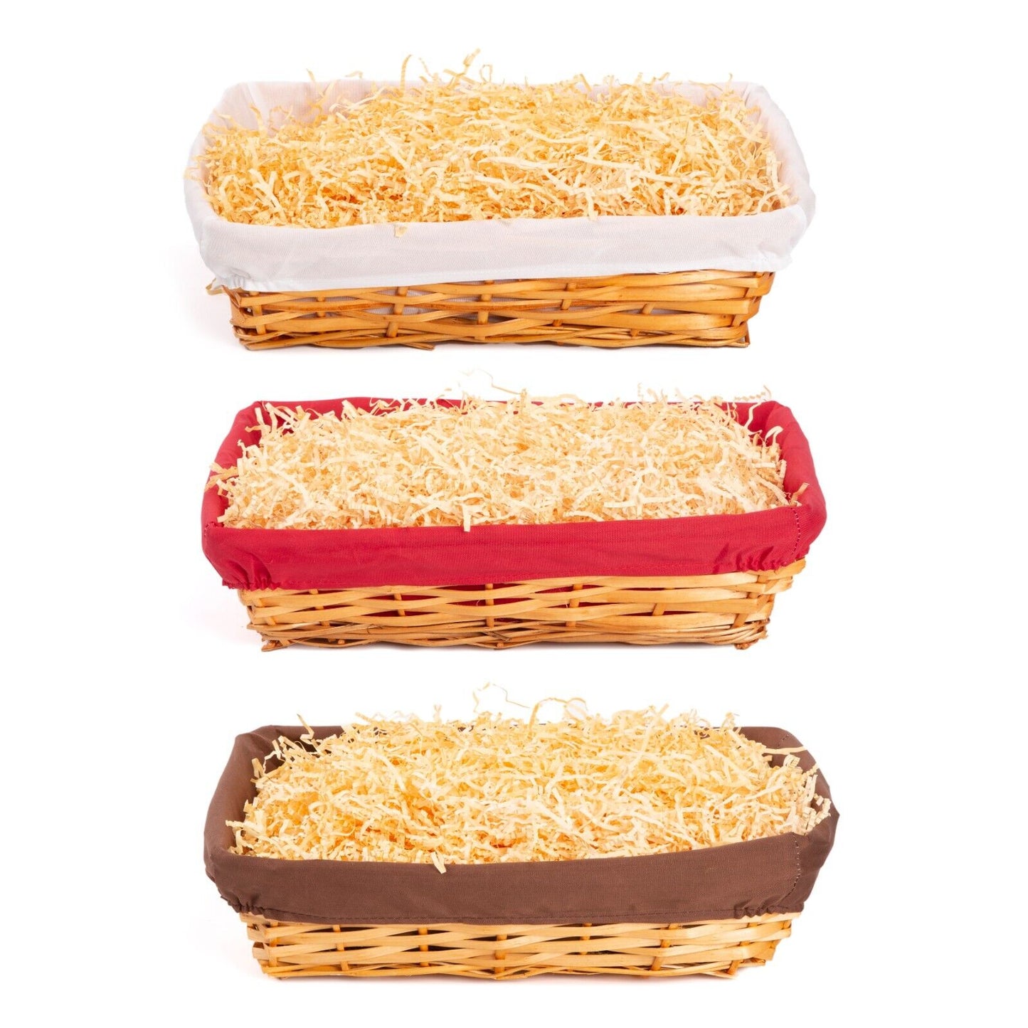 5 X Honey Wicker Hamper With Liner Retail Display Tray Christmas Gift Basket Kit