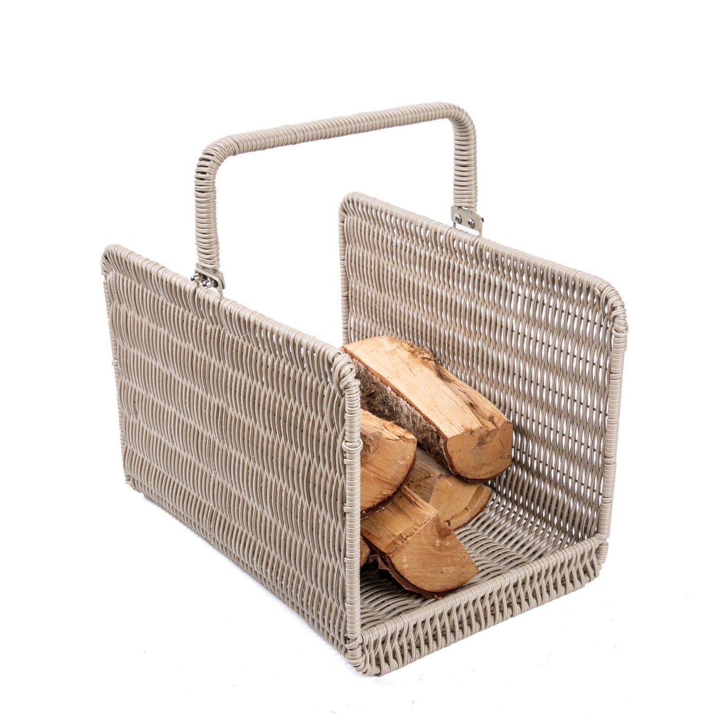 Rattan Heavy Duty Fireplace Log Basket Wood Basket Log Holder Blanket Basket