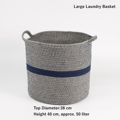 Cotton Rope Home Storage Collection Laundry Hamper Storage Basket