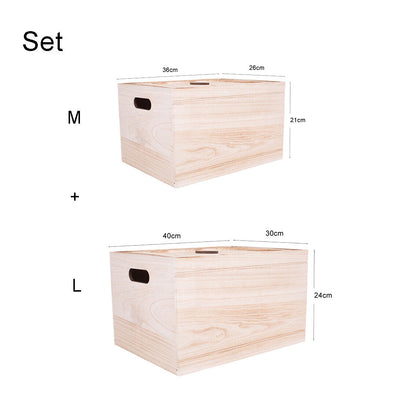 Wooden Chest Kid Toys Storage Collection Box Wooden Crates Christmas Gift Hamper