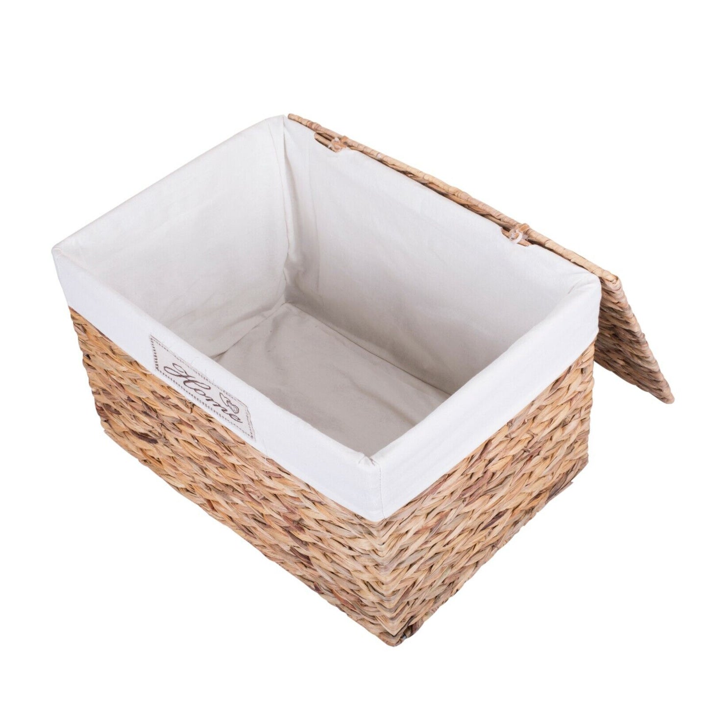 Water Hyacinth Honey Wicker Trunk Nursery Toy Blanket Storage Chest Basket Box