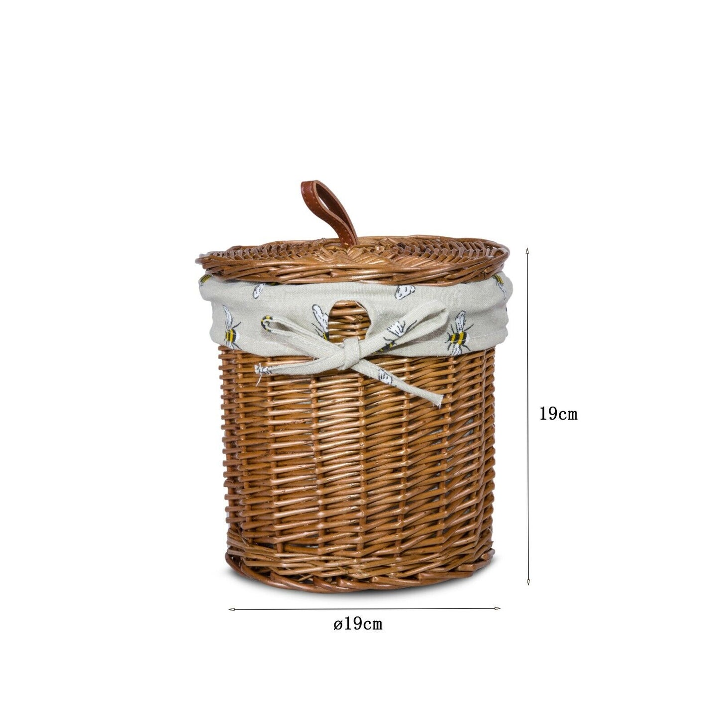 Wicker Storage Basket With Lid Liner Desktop Organizer Nursery Storage Toys x 2