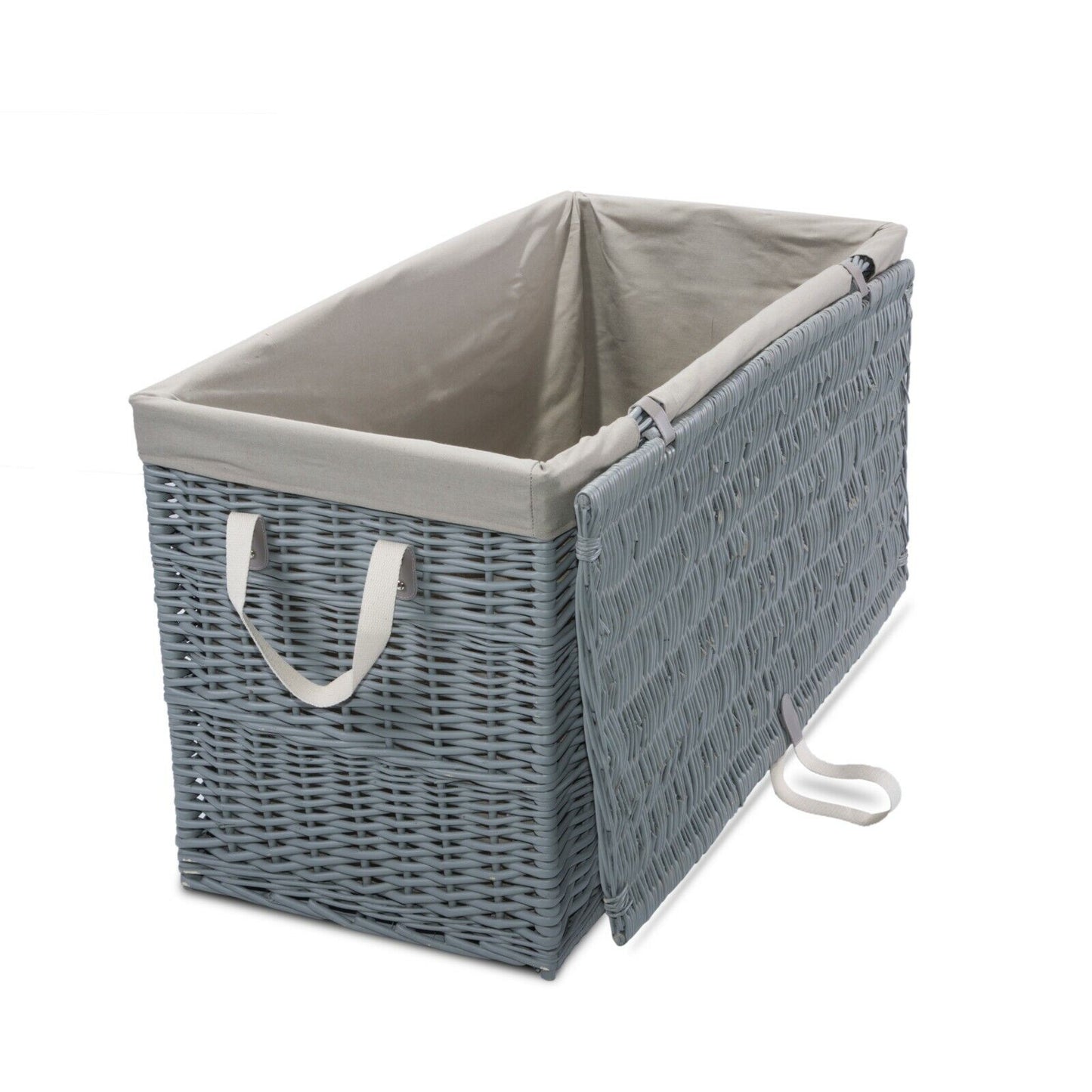 Premium Grey Paint Collection Home Bathroom Storage Wicker Basket Trunk Gift