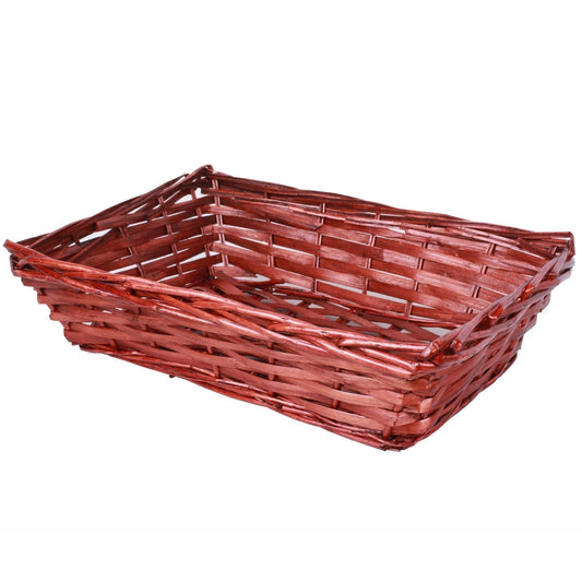 Various Colors Christmas Wicker Gift Hampers Retail Display Gift Hampers