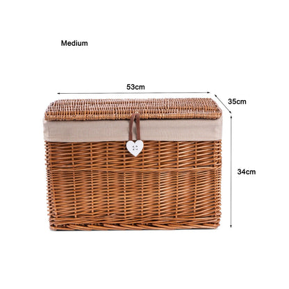 Wicker Trunk Baby Nursery Toys Blanket Storage Chest Basket Box