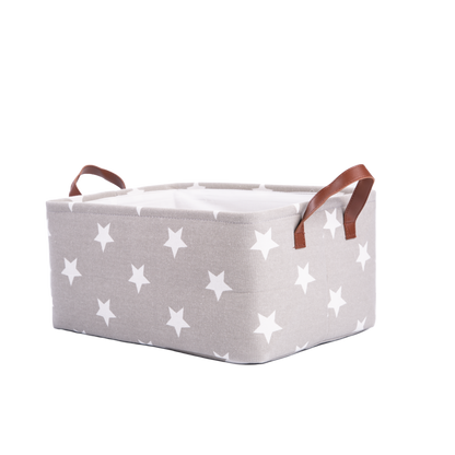 Star Pattern Fabric Laundry Hamper Laundry Bag Storage Box Wardrobe Organizer