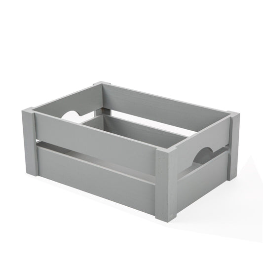 Grey Wooden Crate With Handles Storage Box Shelve Box Christmas Gift Hamper