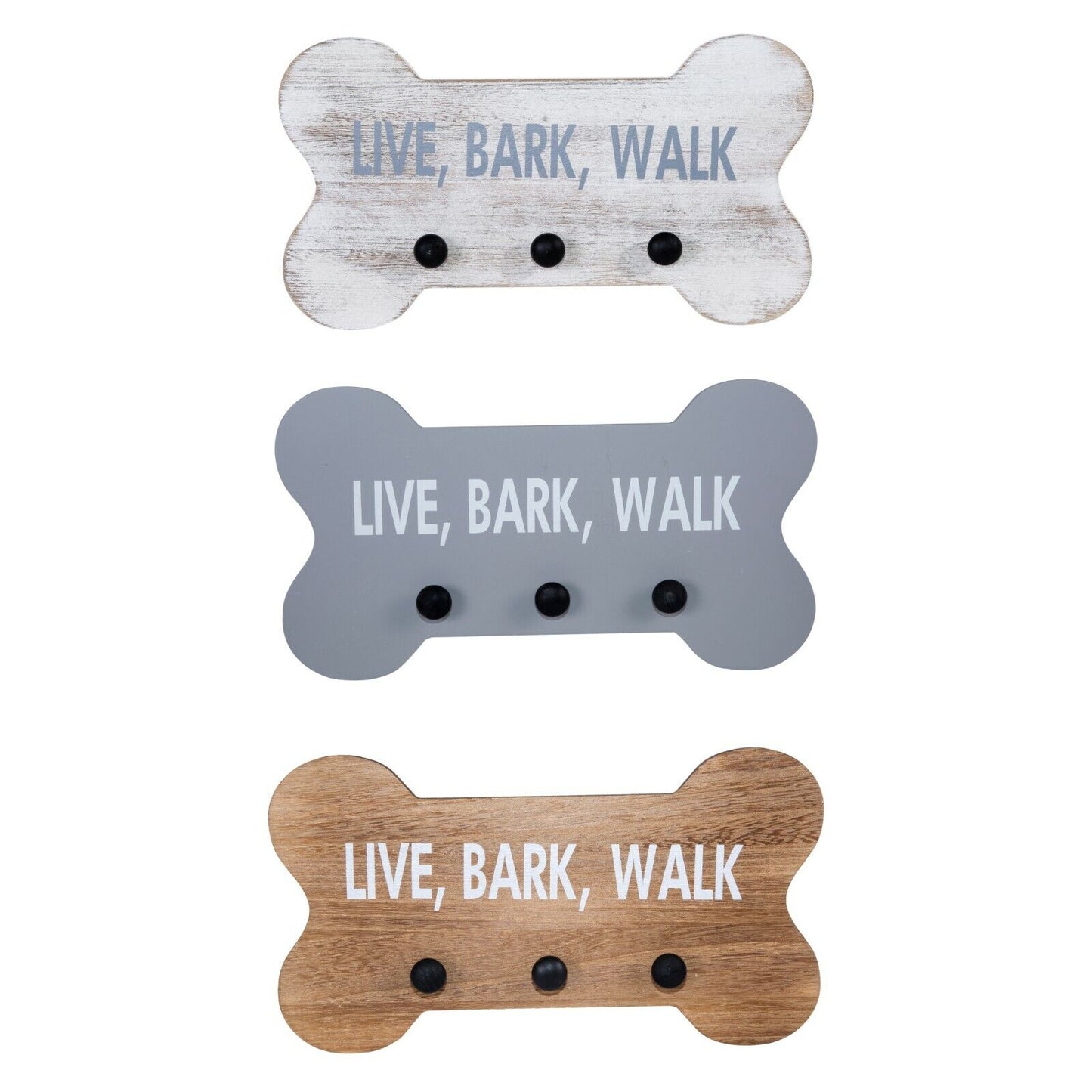 Live Bark Walk Wall Hook Dog Leash Key Holder Wall Shelve Dog Lover Home Decor