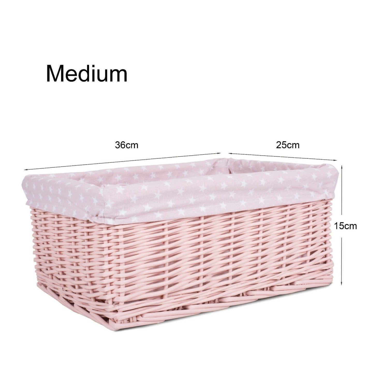 Colorful Painted Nursery Baby Room Wicker Storage Basket New Born Gift Hamper