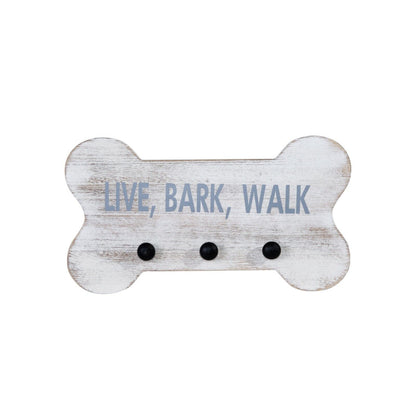 Live Bark Walk Wall Hook Dog Leash Key Holder Wall Shelve Dog Lover Home Decor