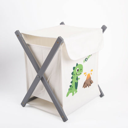 Collapsible Cotton Laundry Bag Nursery Room Storage Hamper Kid Toys Collection