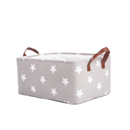 Star Pattern Fabric Laundry Hamper Laundry Bag Storage Box Wardrobe Organizer