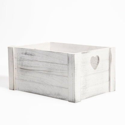 White Grey Wooden Crates Retail Display Shelve Storage Box Gift Hamper