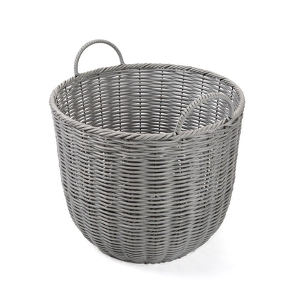 Open Storage Basket With Carry Handles Laundry Basket Blanket Basket Toy Storage