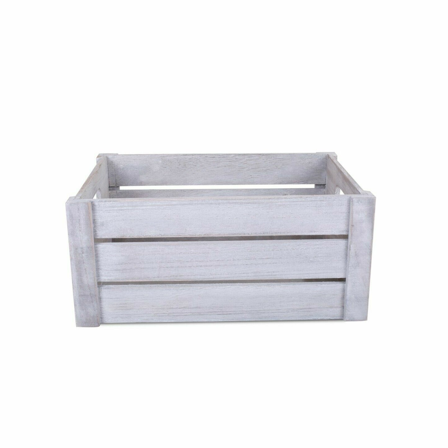 Oval Cutout Handle Wooden Crates Storage Box Rack Shelves Christmas Gift Box