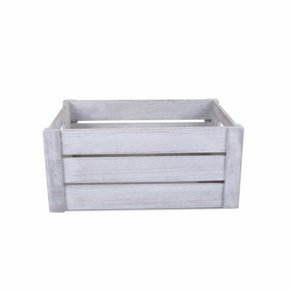 Oval Cutout Handle Wooden Crates Storage Box Rack Shelves Christmas Gift Box