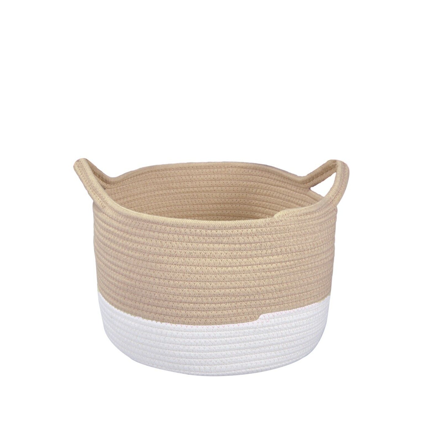 Cotton Rope Basket Woven Baby Laundry Basket Toys Collection with Handle