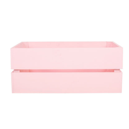 Pink/Blue Wooden Crates Retail Display Storage Box Toy Collection Gift Hamper