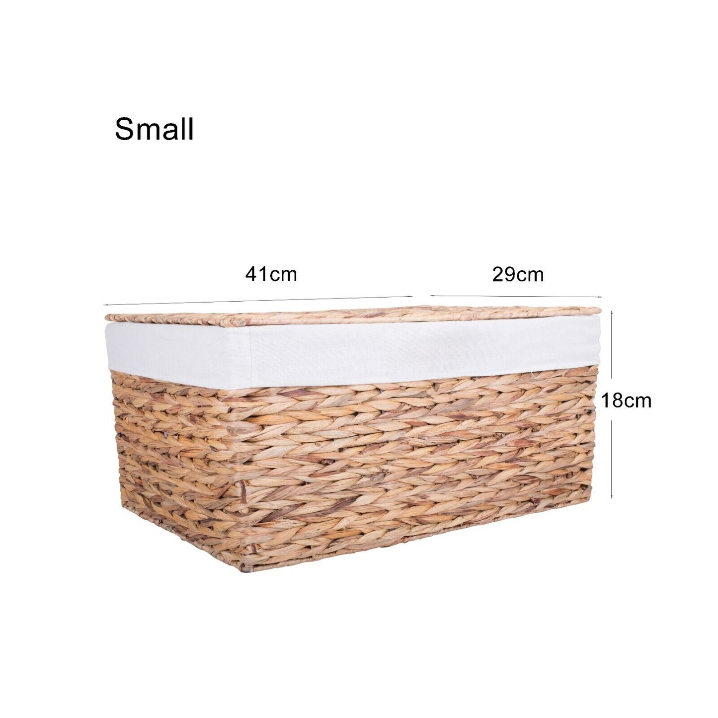 Water Hyacinth Honey Wicker Trunk Nursery Toy Blanket Storage Chest Basket Box