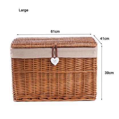 Wicker Trunk Baby Nursery Toys Blanket Storage Chest Basket Box