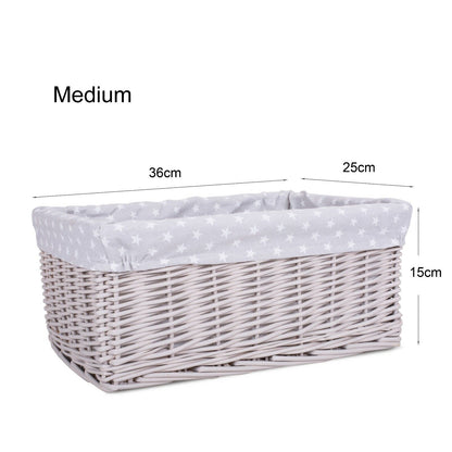 Colorful Painted Nursery Baby Room Wicker Storage Basket New Born Gift Hamper