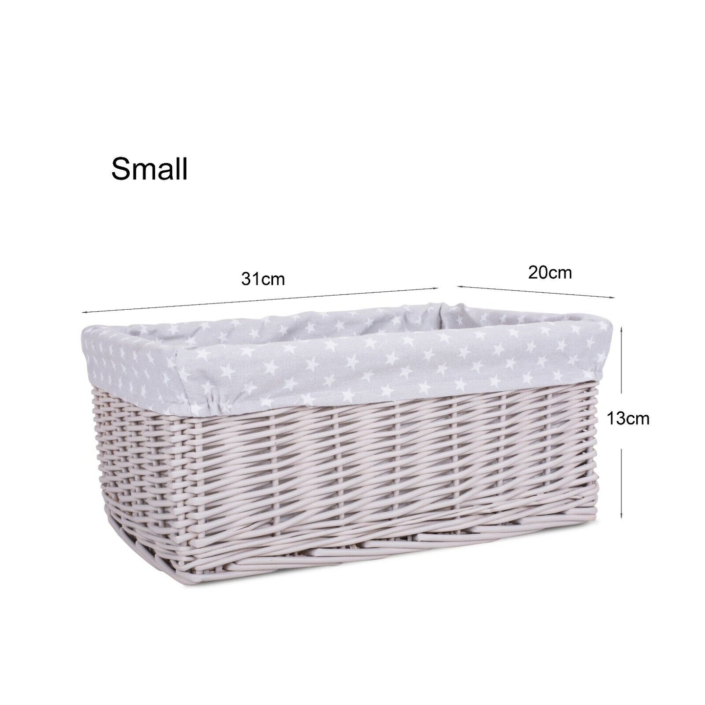 Colorful Painted Nursery Baby Room Wicker Storage Basket New Born Gift Hamper