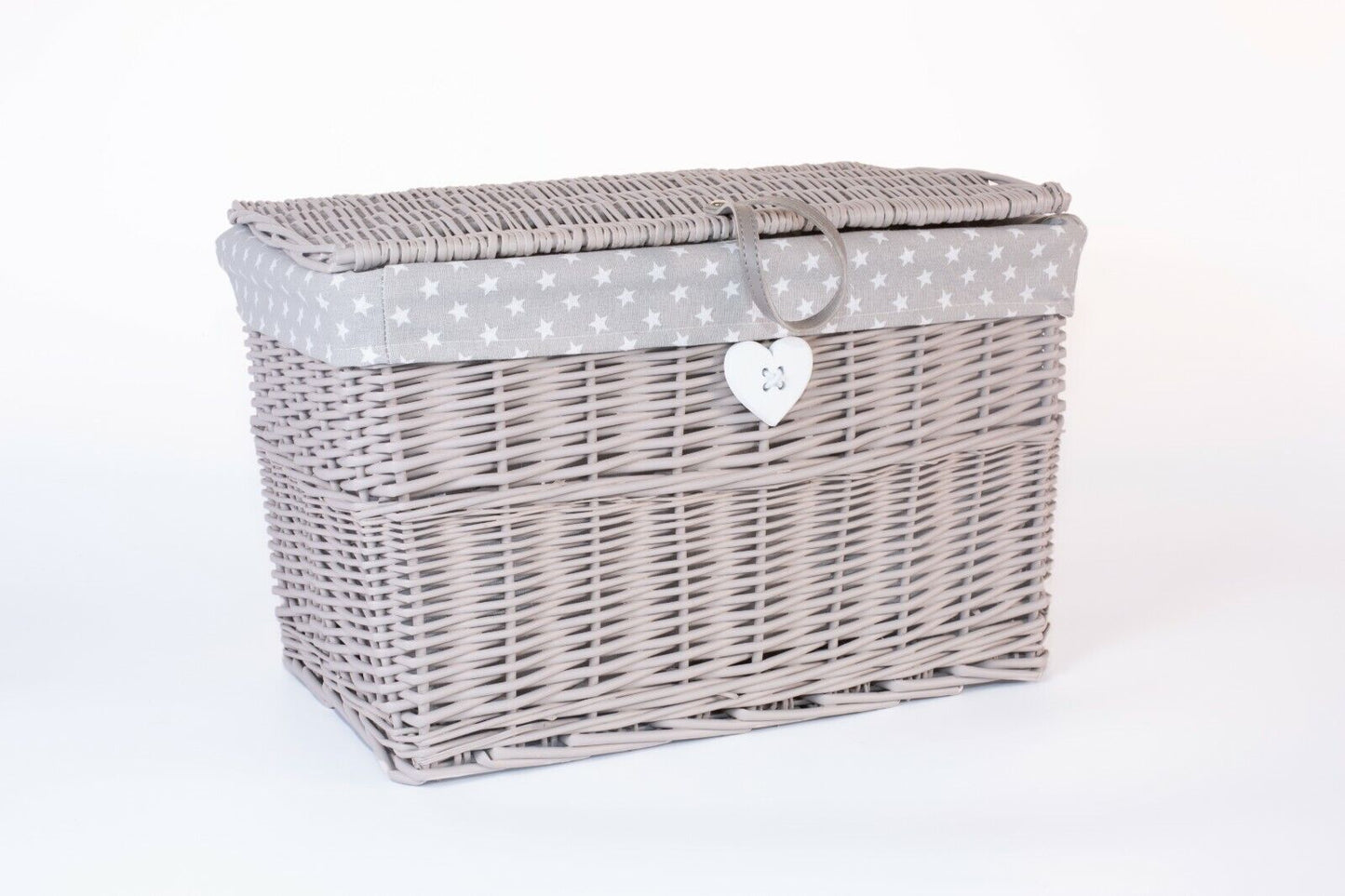 Light Grey Paint Range Home Bathroom Storage Wicker Basket Trunk Gift Hamper