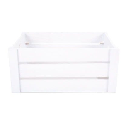 Pure White Lovely Heart Handle Wooden Crates Storage Shelves Box Christmas Gift