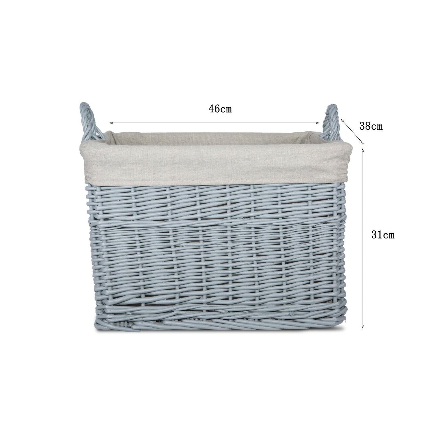 Premium Grey Paint Collection Home Bathroom Storage Wicker Basket Trunk Gift