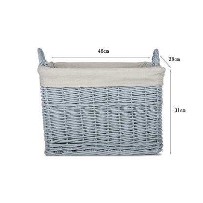 Premium Grey Paint Collection Home Bathroom Storage Wicker Basket Trunk Gift