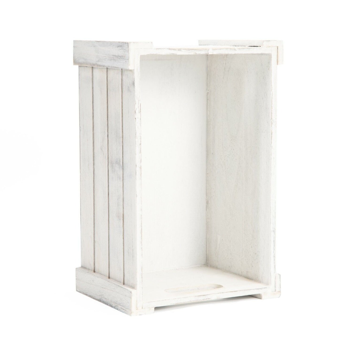 White Grey Wooden Crates Retail Display Shelve Storage Box Gift Hamper