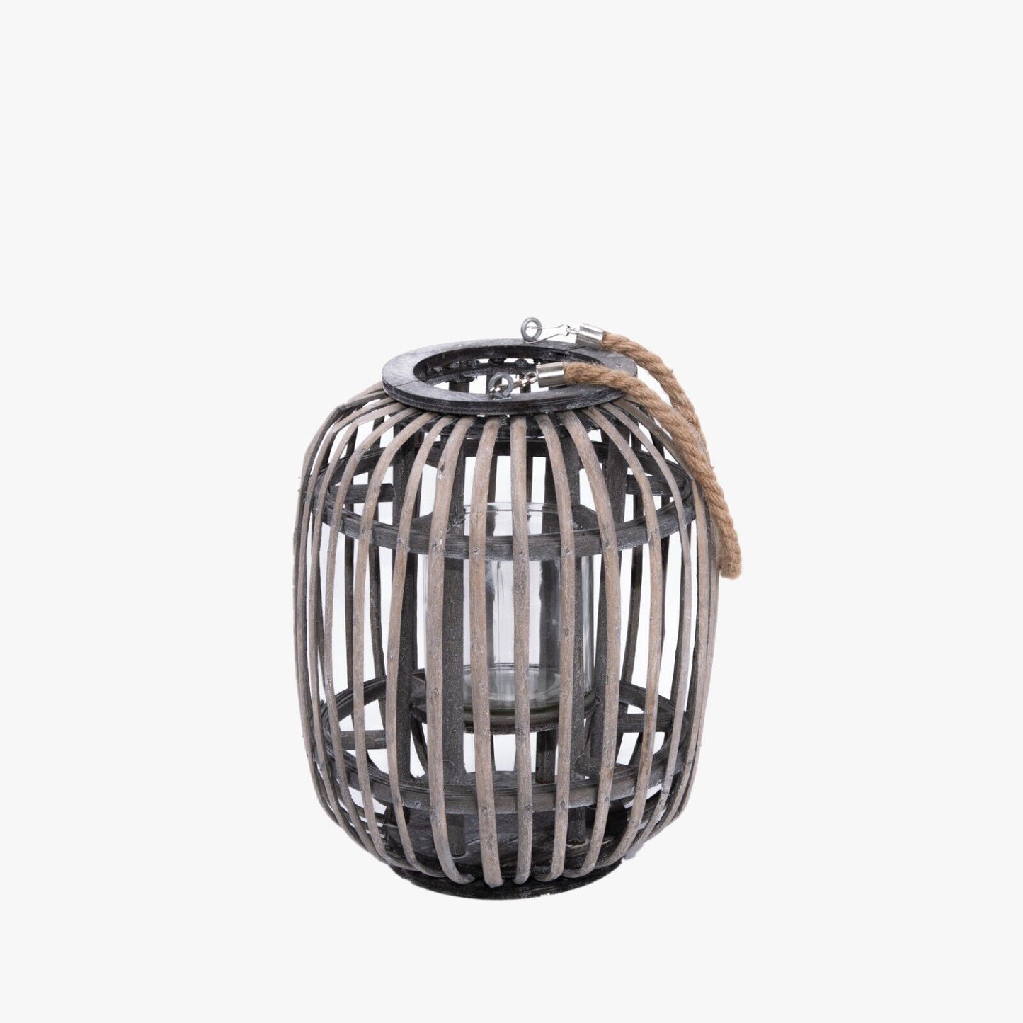 Wicker Lantern With Candle Holder Garden Lightning Table Light Rattan Lamp