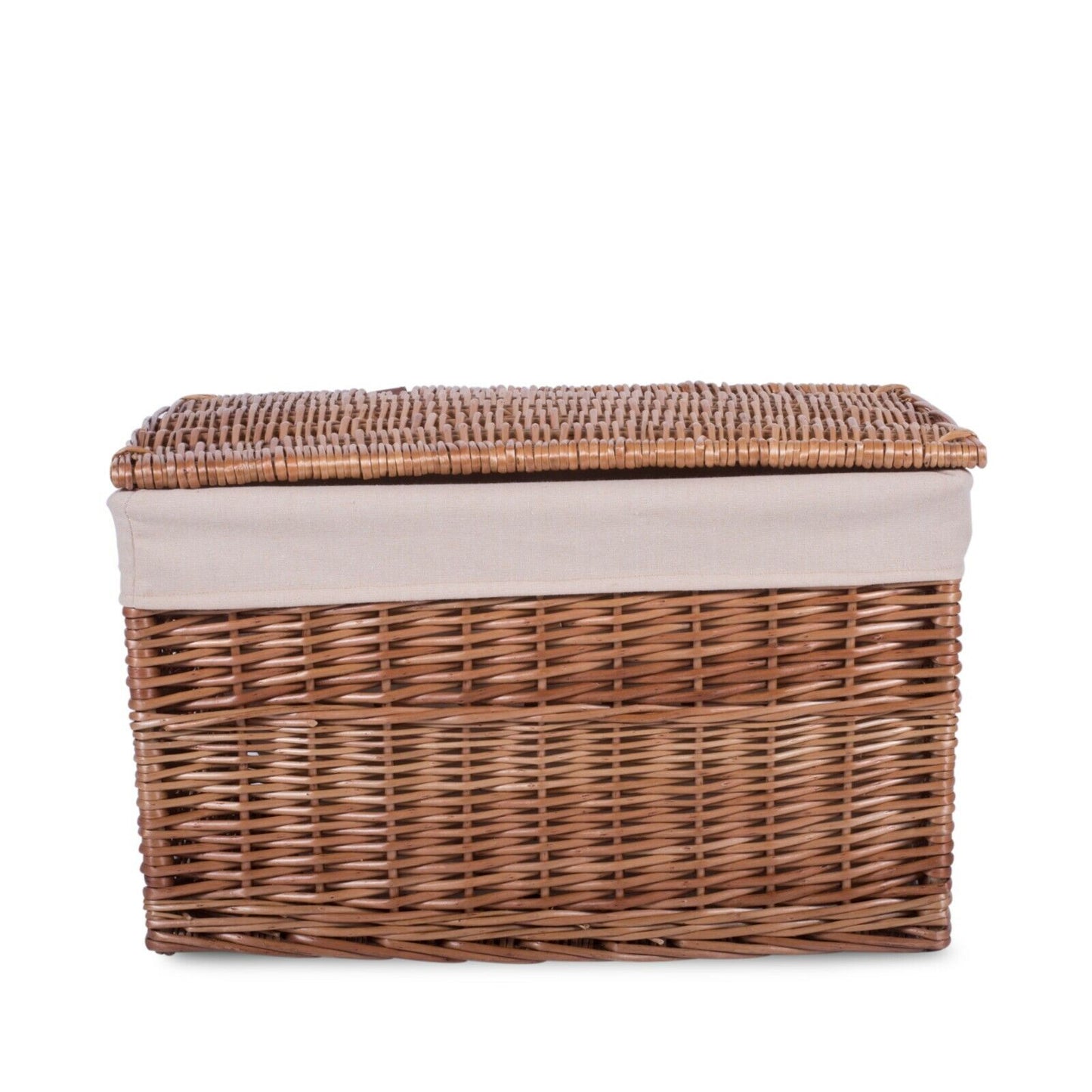 Natural Finish Wicker Trunk Baby Nursery Toys Blanket Storage Chest Basket Box